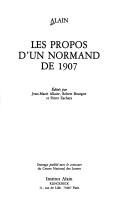 Cover of: Les propos d'un Normand de 1907