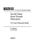 Social gains from female education by K. Subbarao