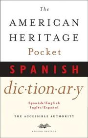 Cover of: The American Heritage pocket Spanish dictionary.