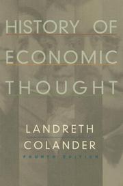 History of economic thought