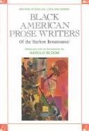 Cover of: Black American prose writers of the Harlem rennaissance