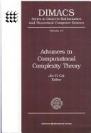 Advances in computational complexity theory