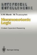 Cover of: Nonmonotonic logic: context-dependent reasoning