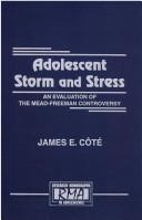 Adolescent storm and stress by James E. Côté