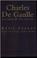 Cover of: Charles de Gaulle