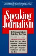 Cover of: Speaking of journalism by William Zinsser