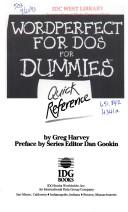 Cover of: WordPerfect for DOS for dummies quick reference
