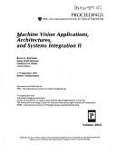Cover of: Machine vision applications, architectures, and systems integration II: 7-9 September 1993, Boston, Massachusetts
