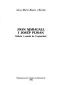 Cover of: Joan Maragall i Josep Pijoan: edició i estudi de l'epistolari