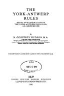 Cover of: The York-Antwerp Rules: being an examination of the York-Antwerp Rules 1974, as amended 1990