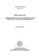 Cover of: Proto malayic: the reconstruction of its phonology and parts of its lexicon and morphology