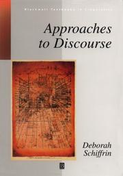 Cover of: Approaches to discourse by Deborah Schiffrin