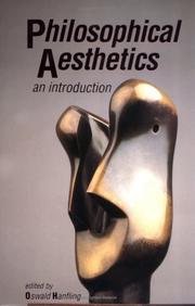 Cover of: Philosophical aesthetics