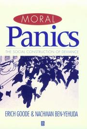 Cover of: Moral panics: the social construction of deviance