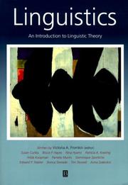 Linguistics : an introduction to linguistic theory