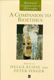 Cover of: The Companion to Bioethics (Blackwell Companions to Philosophy)