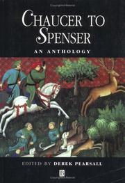 Cover of: Chaucer to Spenser: An Anthology (Blackwell Anthologies)