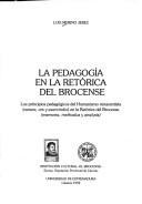La pedagogía en la retórica del Brocense by Luis Merino Jerez