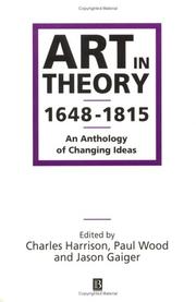 Cover of: Art in Theory, 1648-1815: An Anthology of Changing Ideas