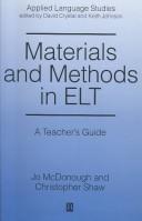 Cover of: Materials and methods in ELT by Jo McDonough