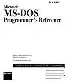 Cover of: Microsoft MS-DOS programmer's reference