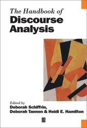 Cover of: The Handbook of Discourse Analysis (Blackwell Handbooks in Linguistics)
