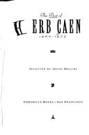 Cover of: The best of Herb Caen, 1960-1975