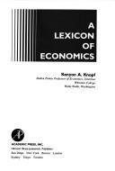 Cover of: A lexicon of economics. by Kenyon A. Knopf
