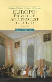Cover of: Europe: privilege and protest, 1730-1789