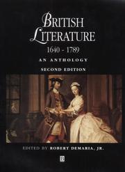 Cover of: British literature, 1640-1789: an anthology