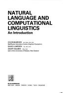 Natural language and computational linguistics : an introduction