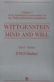 Wittgenstein mind and will. Part 1, Essays