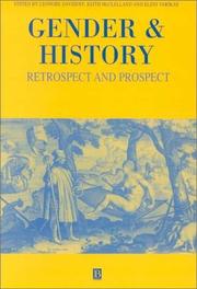 Cover of: Gender and History: Retrospect and Prospect (Gender & History Special Issues)