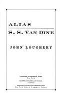 Cover of: Alias S. S. Van Dine