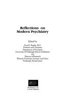 Cover of: Reflections on modern psychiatry
