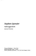 Cover of: Stephen Spender