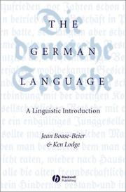 The German language : a linguistic introduction