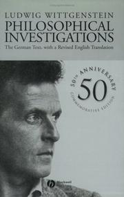 Cover of: Philosophical Investigations by Ludwig Wittgenstein, Anscombe, G. E. M.