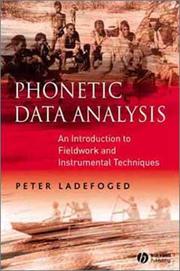Cover of: Phonetic data analysis: an introduction to fieldwork and instrumental techniques