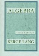 Algebra by Serge Lang