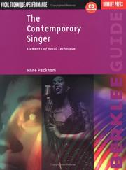 Cover of: The contemporary singer: elements of vocal technique
