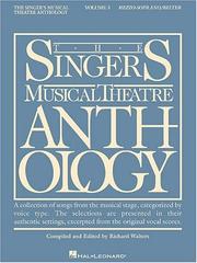 Cover of: The Singer's Musical Theatre Anthology: Mezzo-Soprano/Belter (Volume 3)
