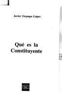 Cover of: Qué es la constituyente