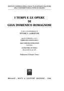 I Tempi e le opere di Gian Domenico Romagnosi by Giandomenico Romagnosi