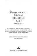 Cover of: Pensamiento liberal del siglo XIX: antología