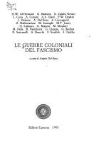 Cover of: Le Guerre coloniali del fascismo