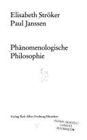 Cover of: Phänomenologische Philosophie