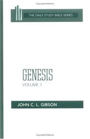 Cover of: Genesis (Daily Study Bible (Westminster Hardcover)) | John C. L. Gibson