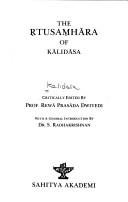 Cover of: The Rt̥usaṃhāra of Kālidāsa by Kālidāsa