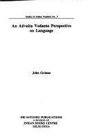 Cover of: An Advaita Vedanta perspective on language